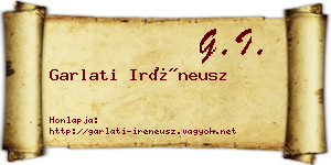 Garlati Iréneusz névjegykártya